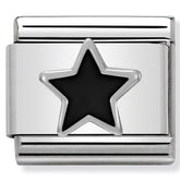 Nomination Composable Classic Link 330202/05 Black Star in Enamel & 925 Silver